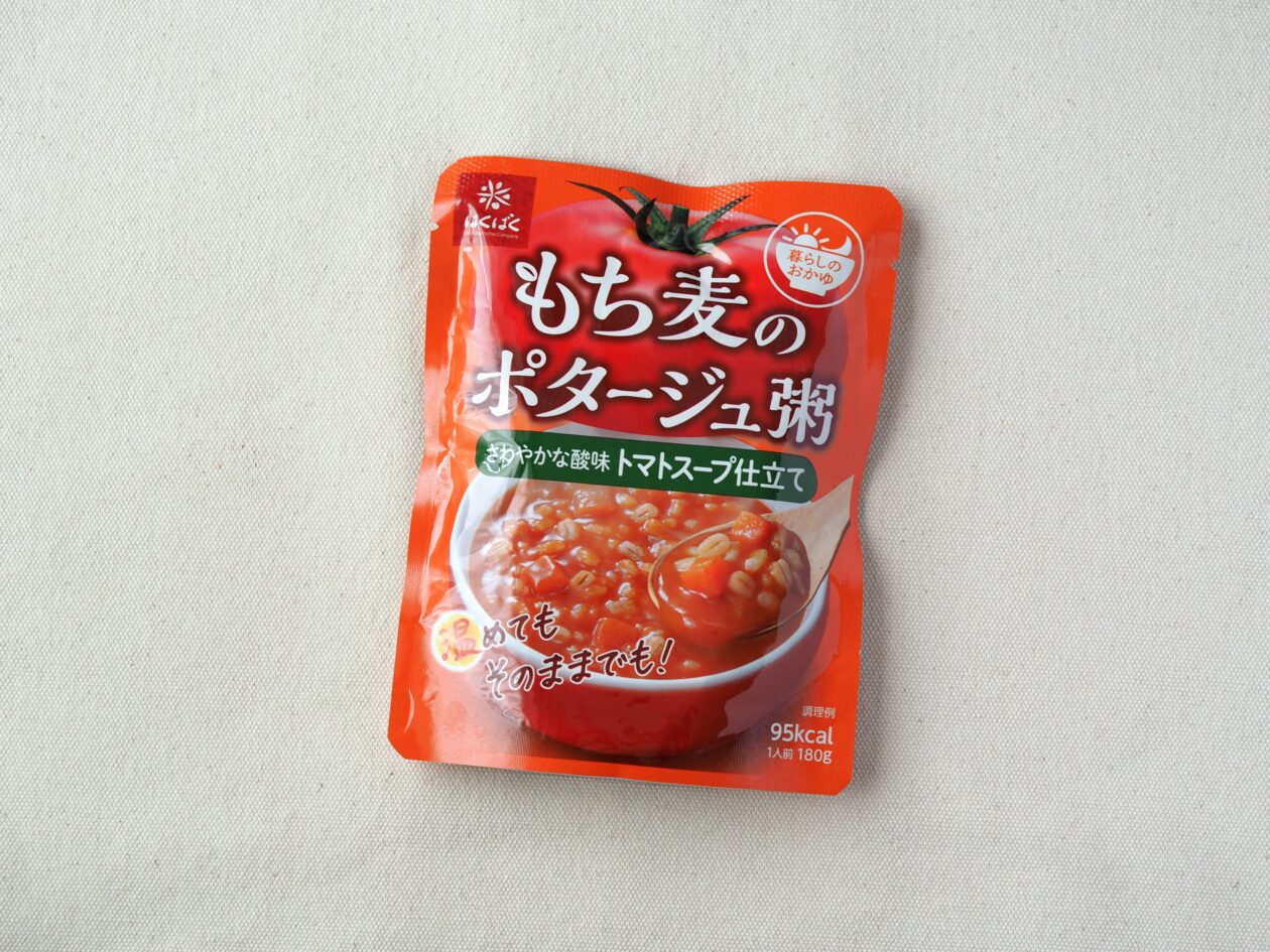 もち麦のポタージュ粥トマトスープ仕立てのパッケージ画像
