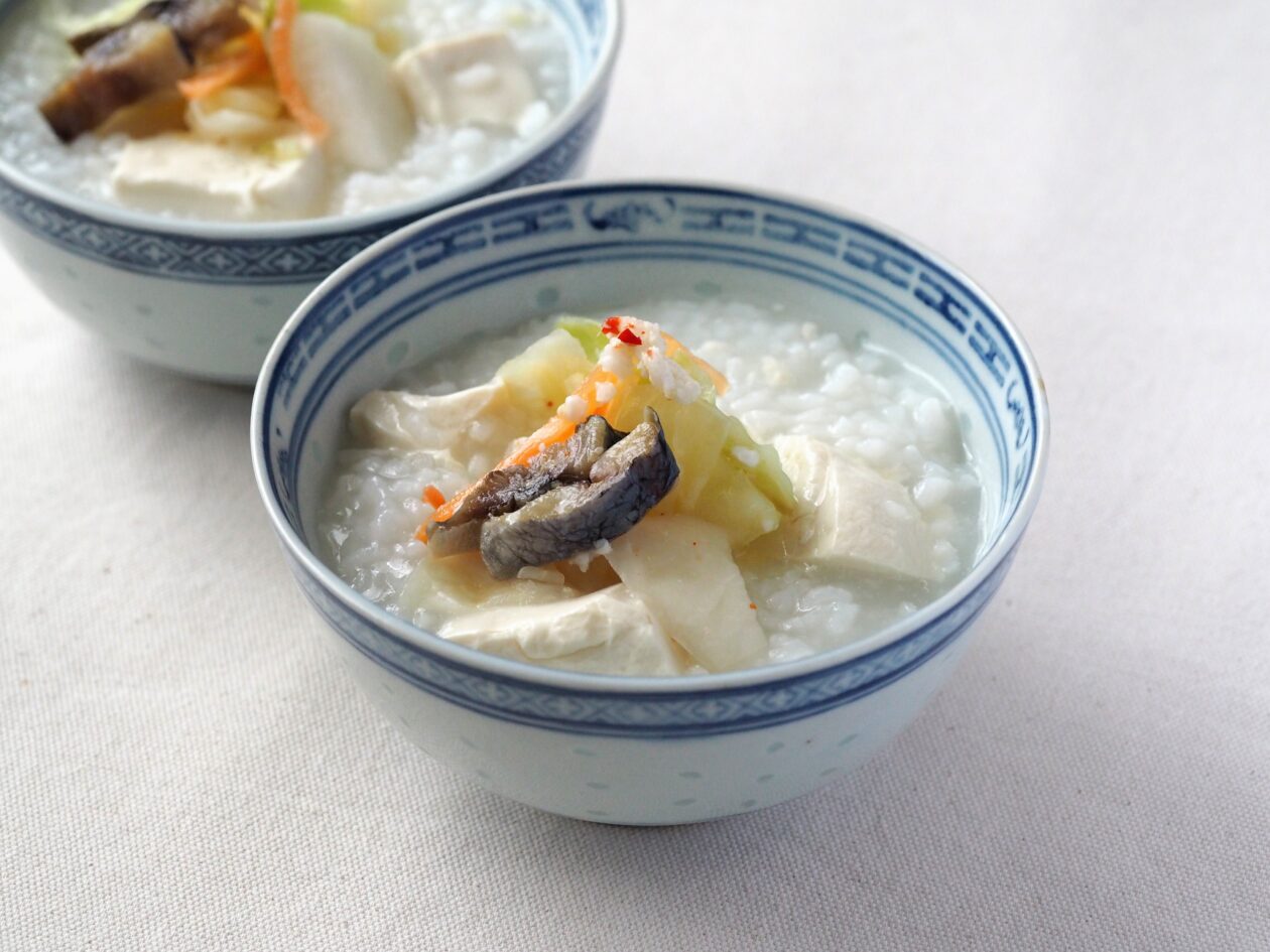 にしん漬けのせ豆腐粥の写真