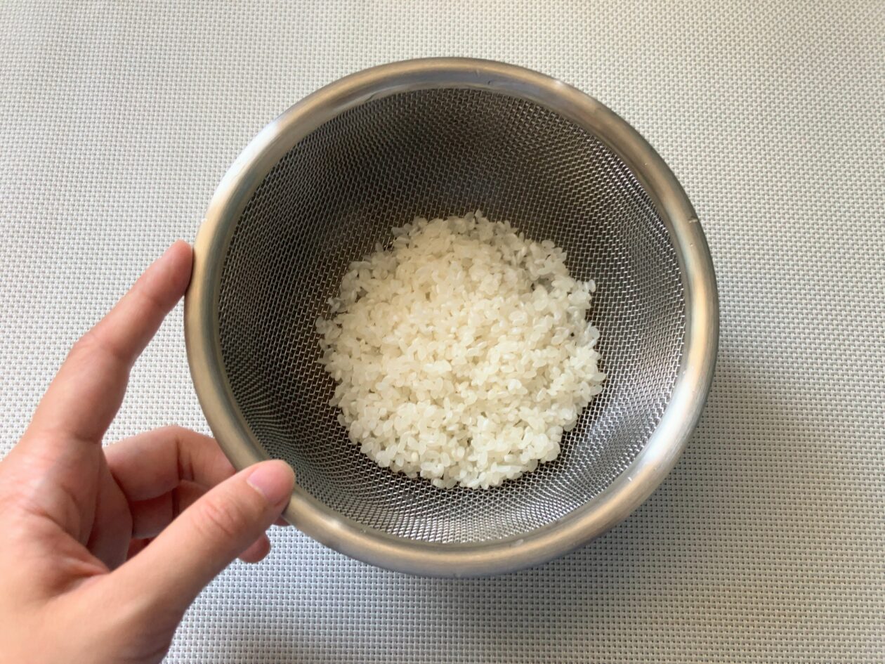 米を研いだ写真