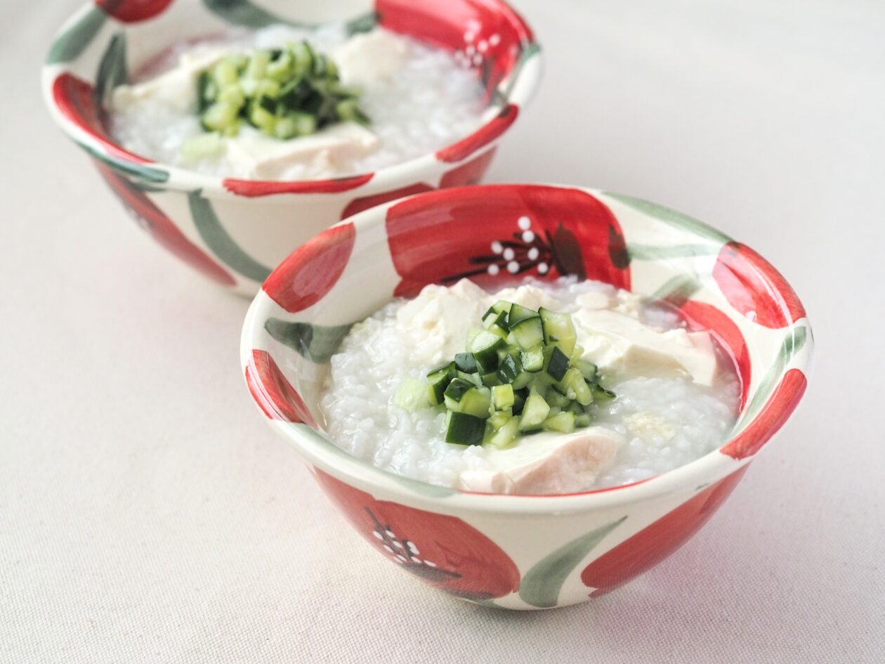 きゅうり豆腐粥の写真